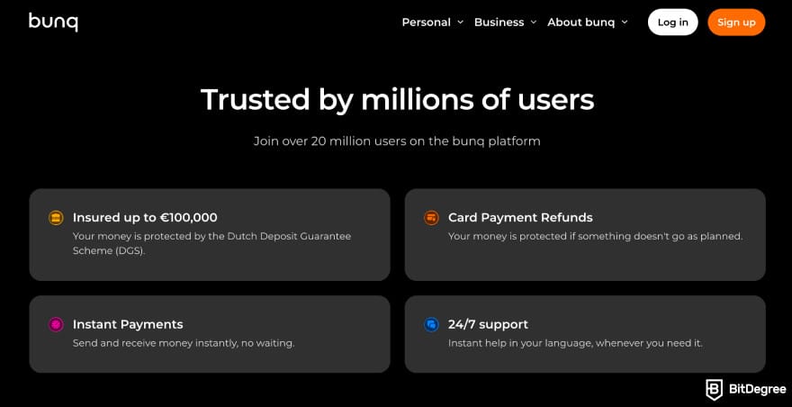 Bunq review: Bunq joint accounts page. Bunq review: Bunq joint accounts page.