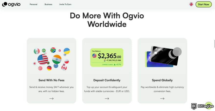 Bunq review: Ogvio homepage. Bunq review: Ogvio homepage.