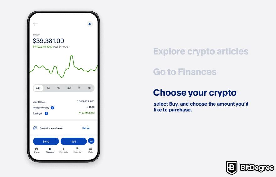 Buy Ethereum with PayPal: choosing the crypto for purchasing.