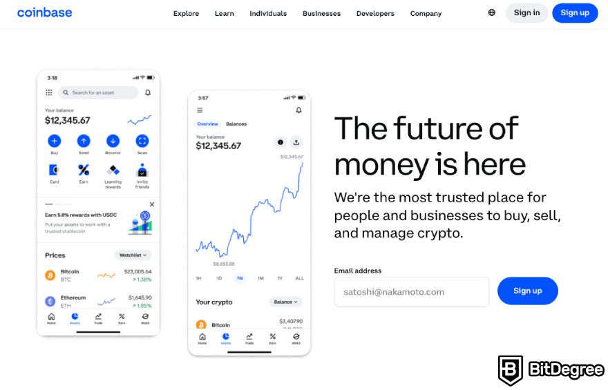 Buy Ethereum with PayPal: Coinbase.