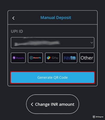 BuyUcoin review: select UPI ID.