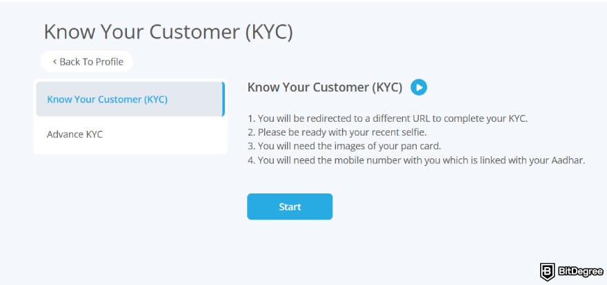 BuyUcoin review: KYC requirements.