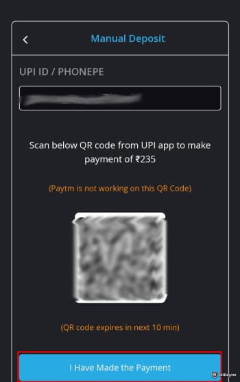 BuyUcoin review: scan the QR code.