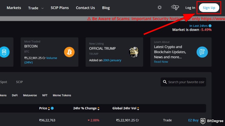 BuyUcoin review: signing up for an account.