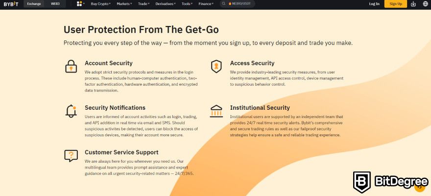 Bybit app review: user protection from the get-go.