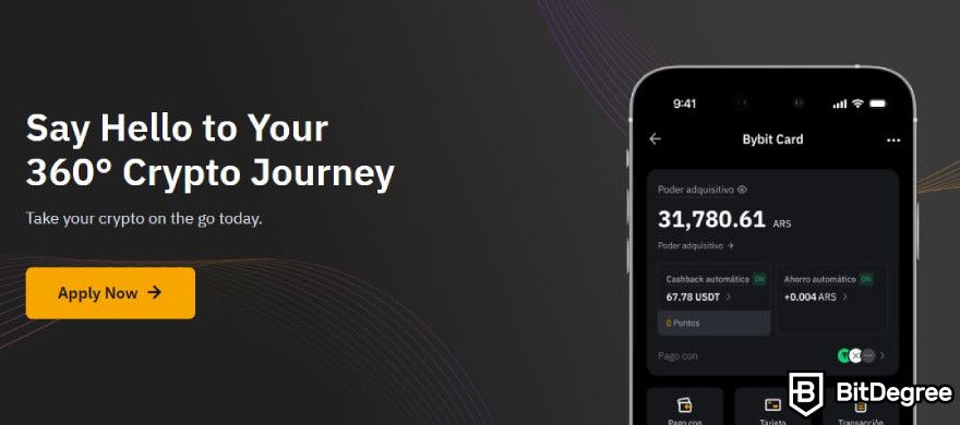 Bybit card review: mobile application.