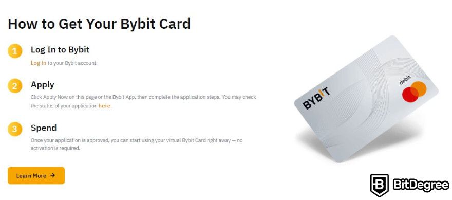 Bybit card review: how to get the card.