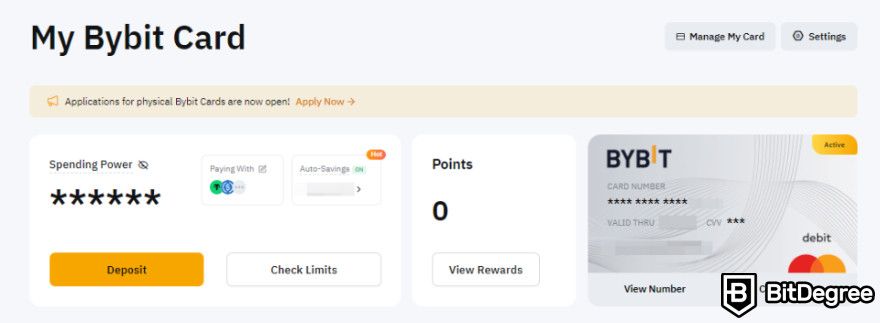 Bybit card review: My Bybit card.