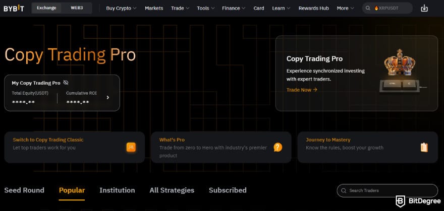 Bybit copy trading: Bybit Copy Trading Pro.