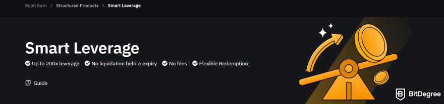 Bybit Earn: Smart Leverage's main header.