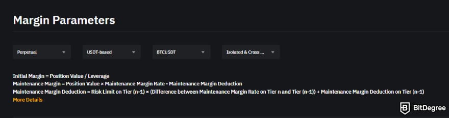 Bybit futures trading: margin parameter setup.