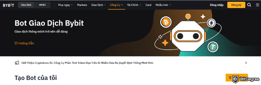 Bybit là gì: Bot giao dịch.