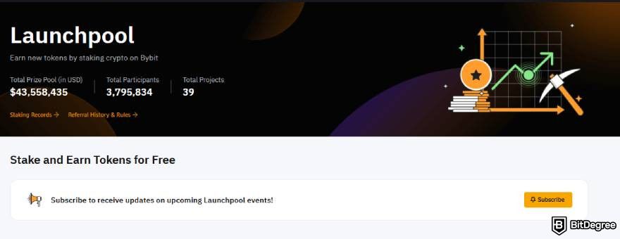 Bybit Launchpad: Bybit Launchpool.