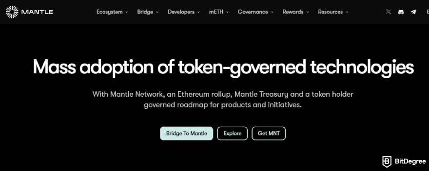 Bybit Launchpad: Mantle homepage.