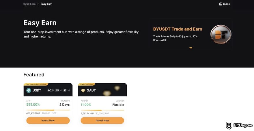Bybit-restricted countries: Bybit's Easy Earn page. Bybit-restricted countries: Bybit's Easy Earn page.
