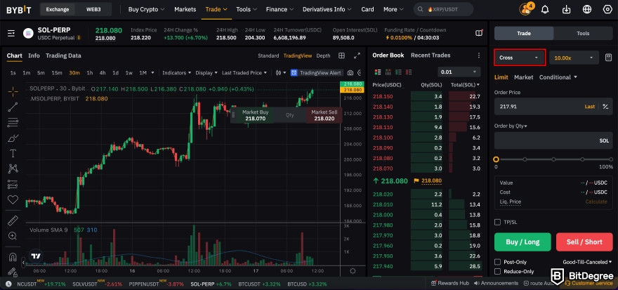 Bybit Review: choose a perpetual contract.