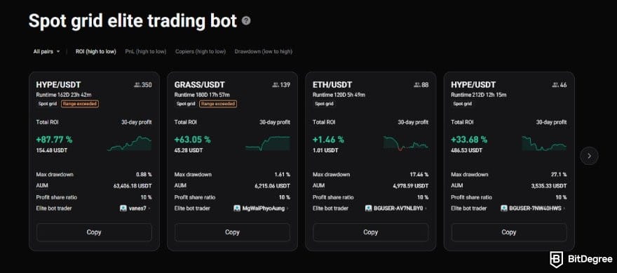 Bybit vs Bitget: Bitget copy trading bots. Bybit vs Bitget: Bitget copy trading bots.