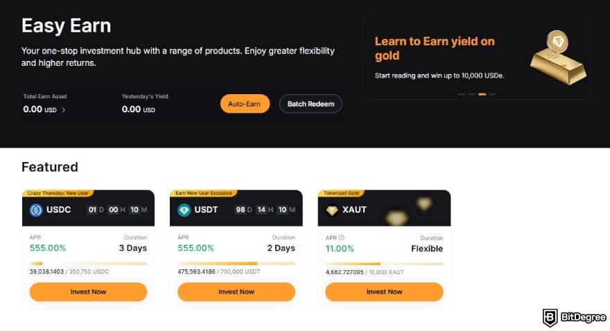 Bybit vs Bitget: Bybit's Easy Earn page. Bybit vs Bitget: Bybit's Easy Earn page.