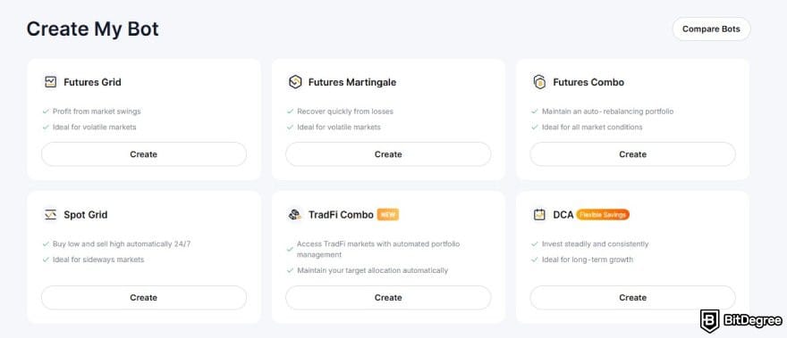 Bybit vs Bitget: Bybit's trading bots. Bybit vs Bitget: Bybit's trading bots.