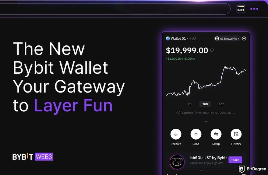 Bybit vs Kraken comparison: Bybit Wallet.