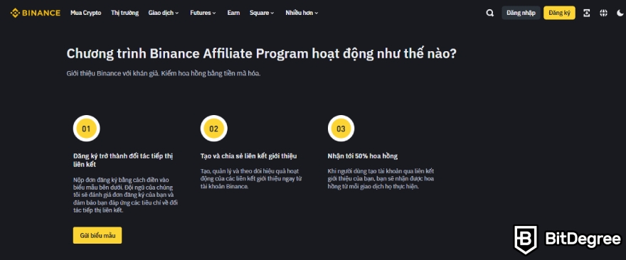 Cách nhận tiền mã hóa miễn phí: Binance Affiliate.