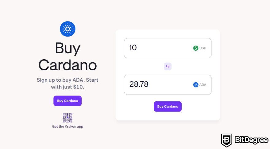 Cardano staking: deposit or buy ADA.