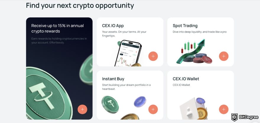 CEX.IO fees: CEX.IO's features.