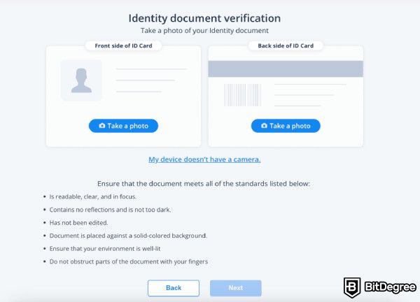 CEX.IO review: identity document verificartion.