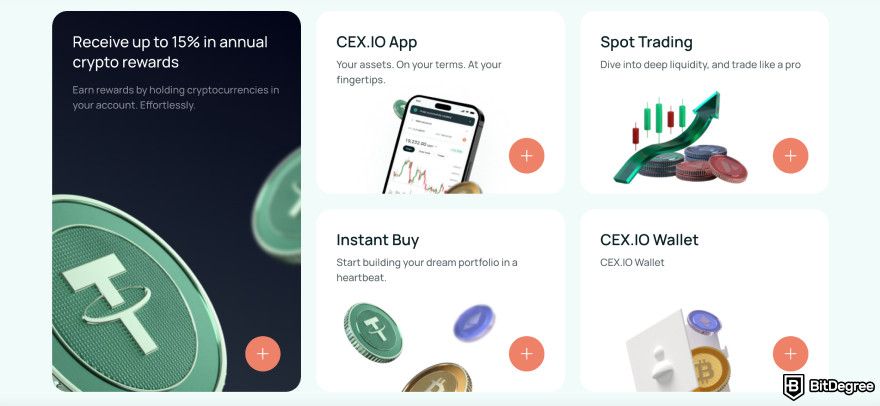 CEX.IO review: products and services.