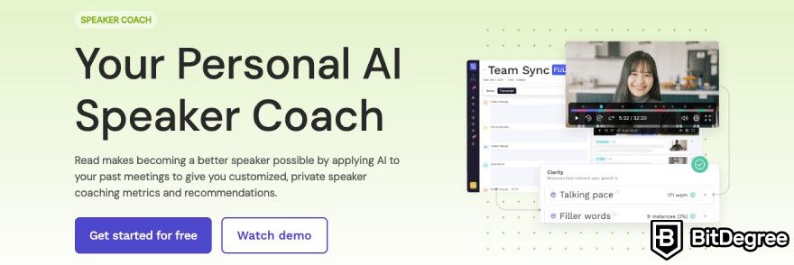 ChatGPT Teams: Read AI speaker Coach feature.