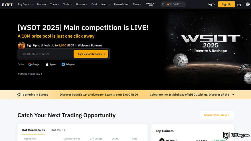 Cheapest Cryptocurrency Exchange: Bybit.