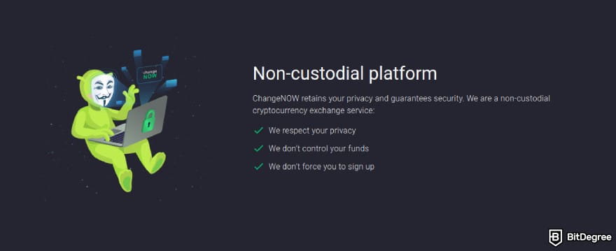 Cheapest cryptocurrency exchange: ChangeNOW's non-custodial model description. Cheapest cryptocurrency exchange: ChangeNOW's non-custodial model description.