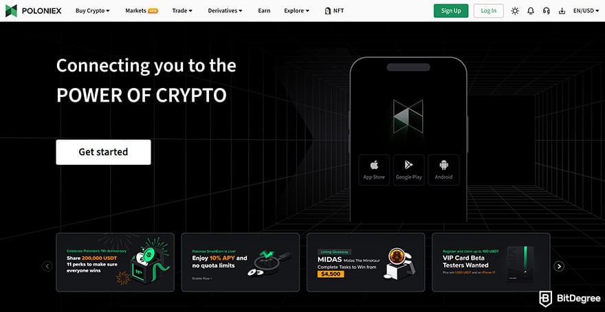Cheapest cryptocurrency exchange: Poloniex.