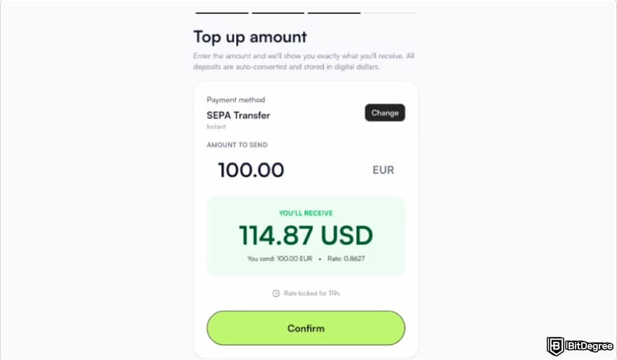 Cheapest way to send money internationally: choose the top-up amount on Ogvio.