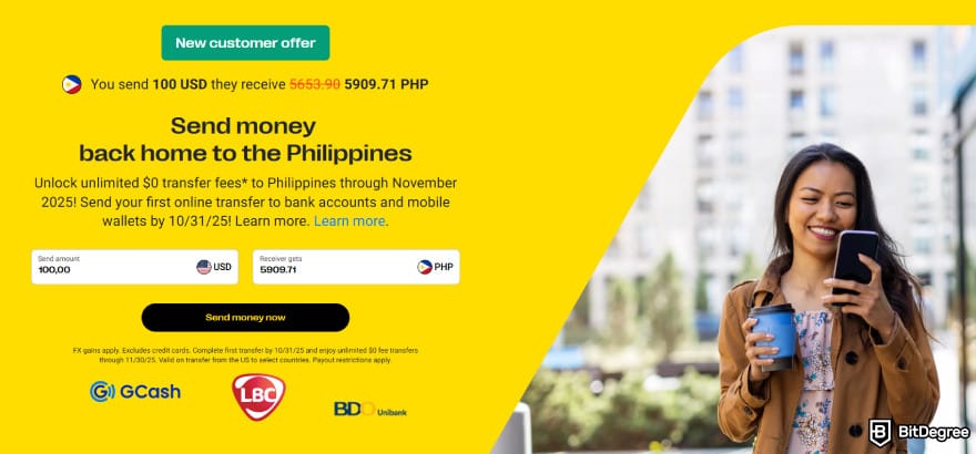 フィリピンへの最も安い送金方法:$100 USDをPHPへ送金するWestern Unionのプロモーション。 フィリピンへの最も安い送金方法:$100 USDをPHPへ送金するWestern Unionのプロモーション。