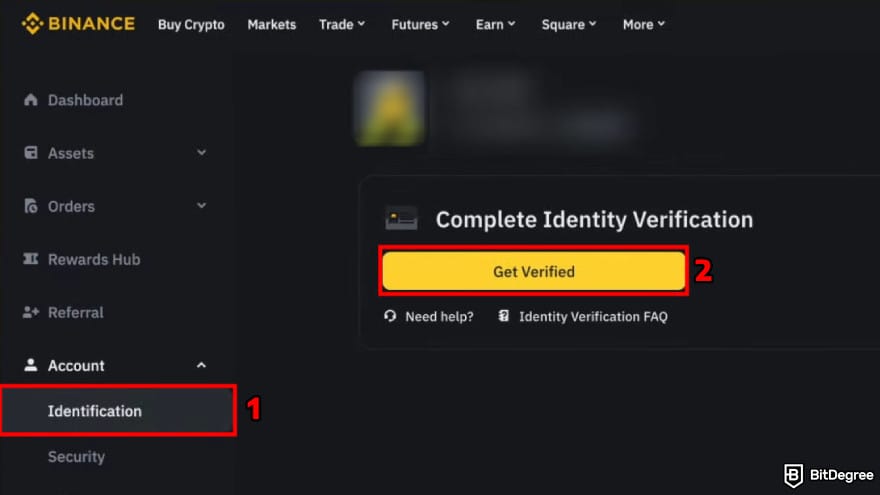 Chinese crypto coins: start identity verification process.
