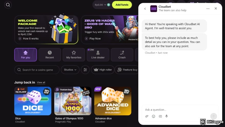 Cloudbet review: Cloudbet AI Agent on the platform. Cloudbet review: Cloudbet AI Agent on the platform.