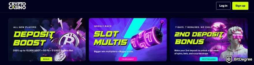 Cloudbet review: CryptoCasino landing page. Cloudbet review: CryptoCasino landing page.