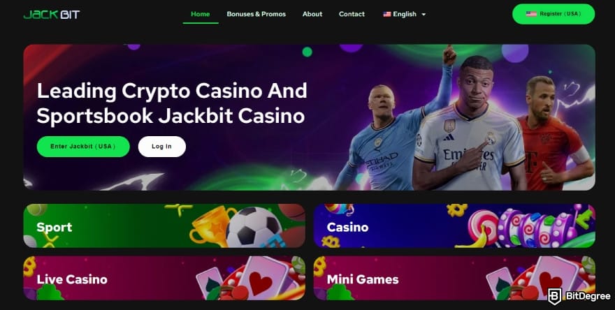 Cloudbet review: JackBit homepage. Cloudbet review: JackBit homepage.