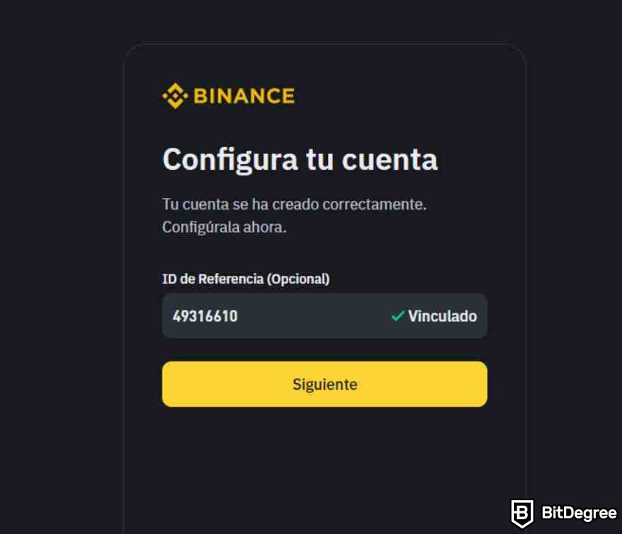 Codigo de referencia Binance: Usar código de promoción.