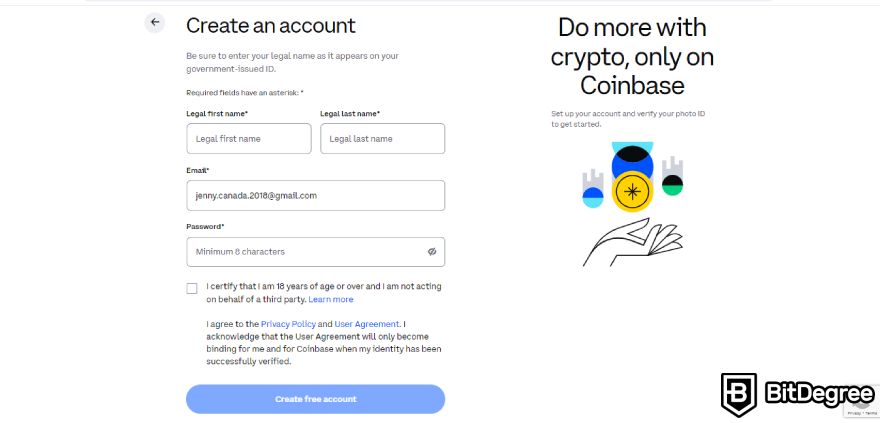 Sàn Coinbase là gì: Nhập mật khẩu.