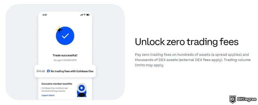 Coinbase fees: zero trading fees with Coinbase One. Coinbase fees: zero trading fees with Coinbase One.