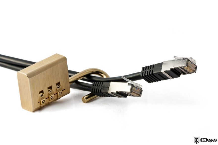 Coinbase fees: ethernet cables and a lock.