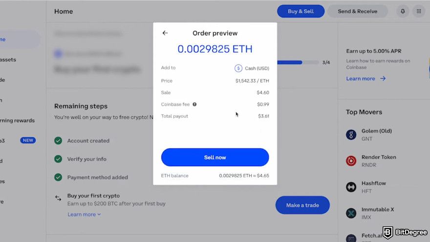 Coinbase fees: withdrawing cryptocurrencies.