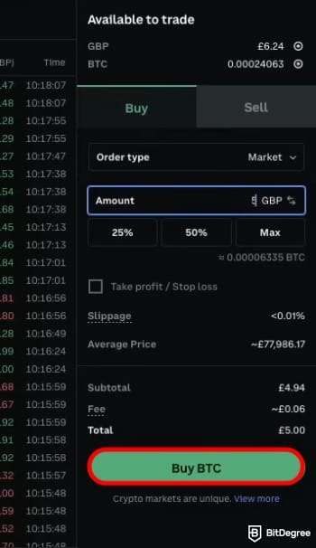 Coinbase vs Binance: buy token.