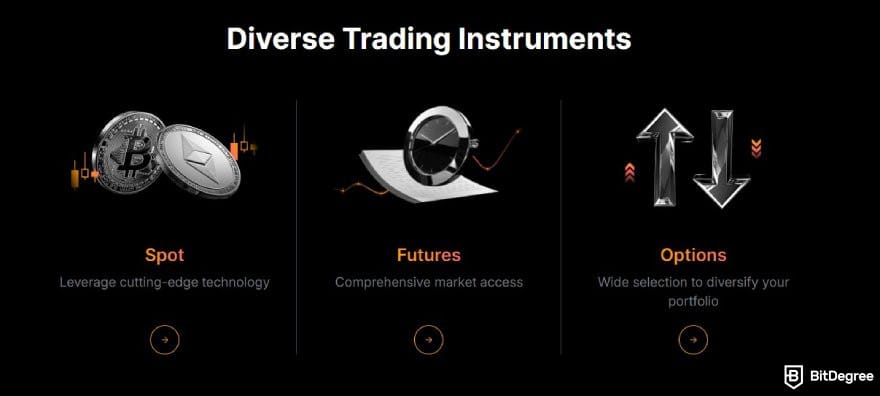 Coinbase vs Bybit: Bybit's trading instruments. Coinbase vs Bybit: Bybit's trading instruments.