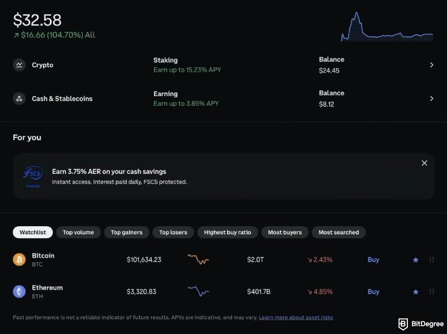 Coinbase vs Bybit: Coinbase basic interface. Coinbase vs Bybit: Coinbase basic interface.