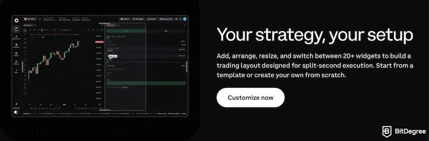 Coinbase VS Crypto.com: customizable trading interface on Coinbase.