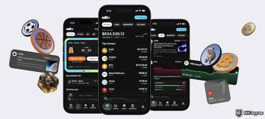 Coinbase VS Crypto.com: Ult's mobile interfaces.
