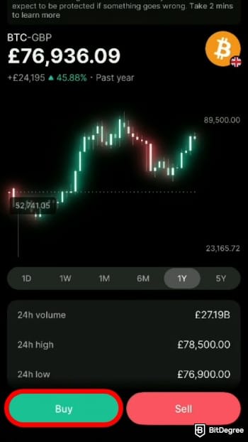 Coinbase vs Revolut: click [Buy].